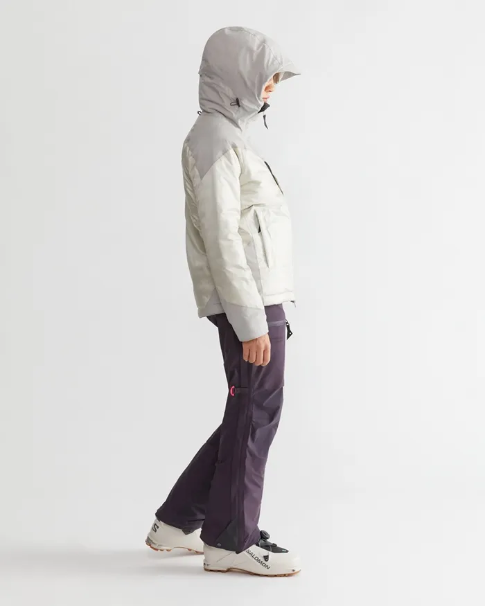 Women Bifrost Hooded Down Jacket True Red Klttermusen Waterproof Jackets