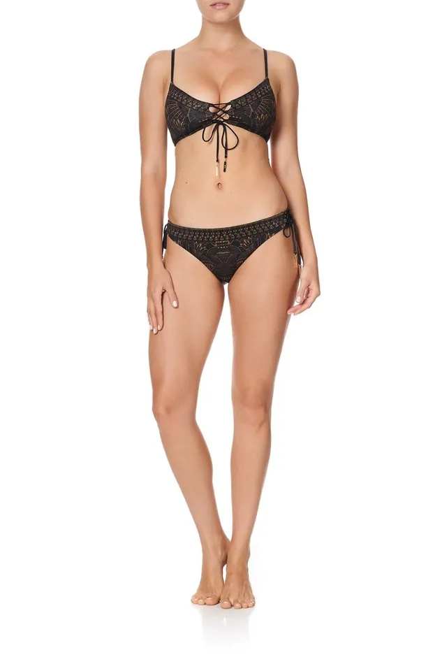 Women Bikinis Camilla Lace Front Crop Top Cobra King
