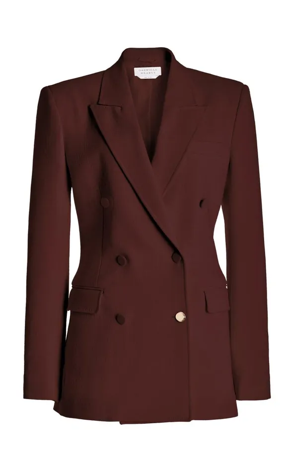 Women Blazers and Vests Gabriela Hearst Gavin Blazer In Deep Bordeaux Virgin Wool Crepe Women Blazers and Vests Gabriela Hearst Gavin Blazer In Deep Bordeaux Virgin Wool Crepe