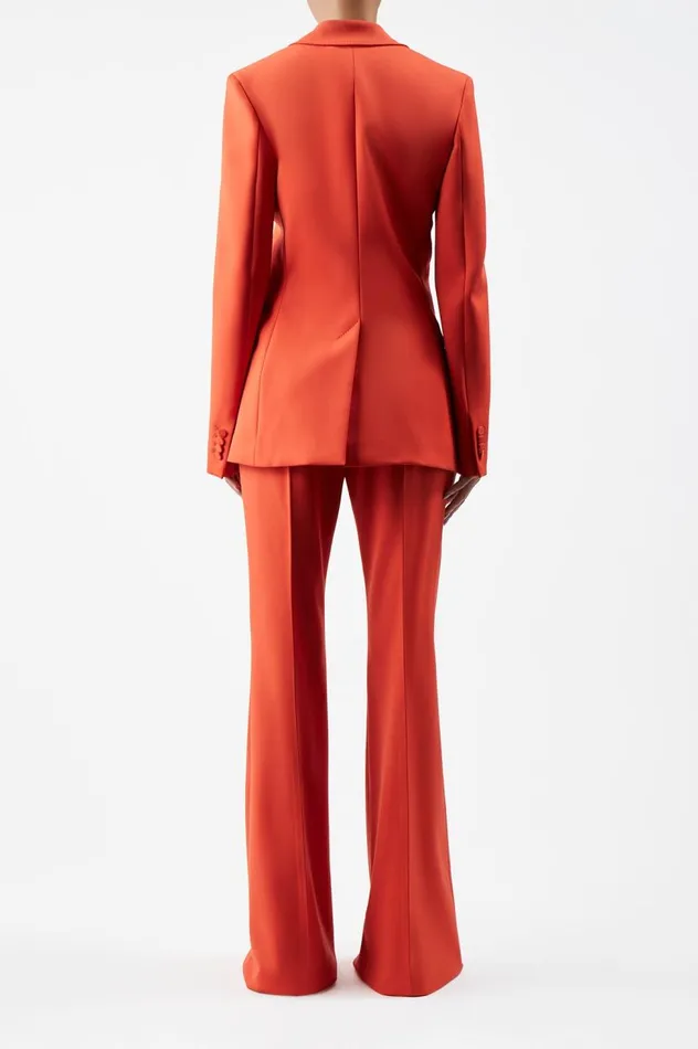 Women Blazers and Vests Gabriela Hearst Leiva Blazer In Tonic Orange Sportswear Wool