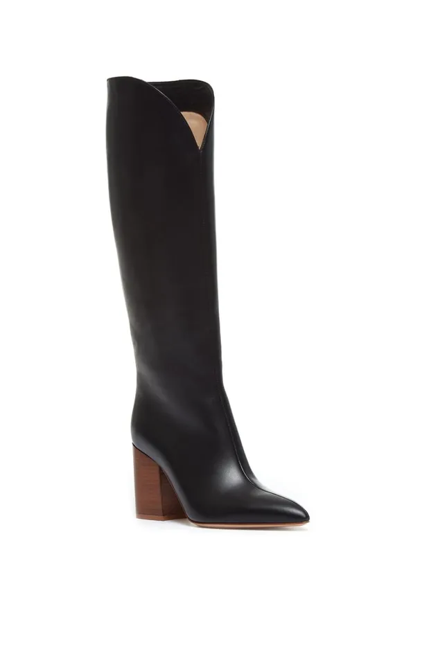 Women Boots Gabriela Hearst Cora High Knee Boot In Black Leather