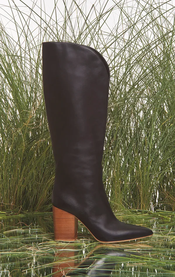 Women Boots Gabriela Hearst Cora High Knee Boot In Black Leather