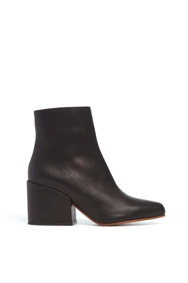 Women Boots Gabriela Hearst Tito Block Heel Boot In Black Leather