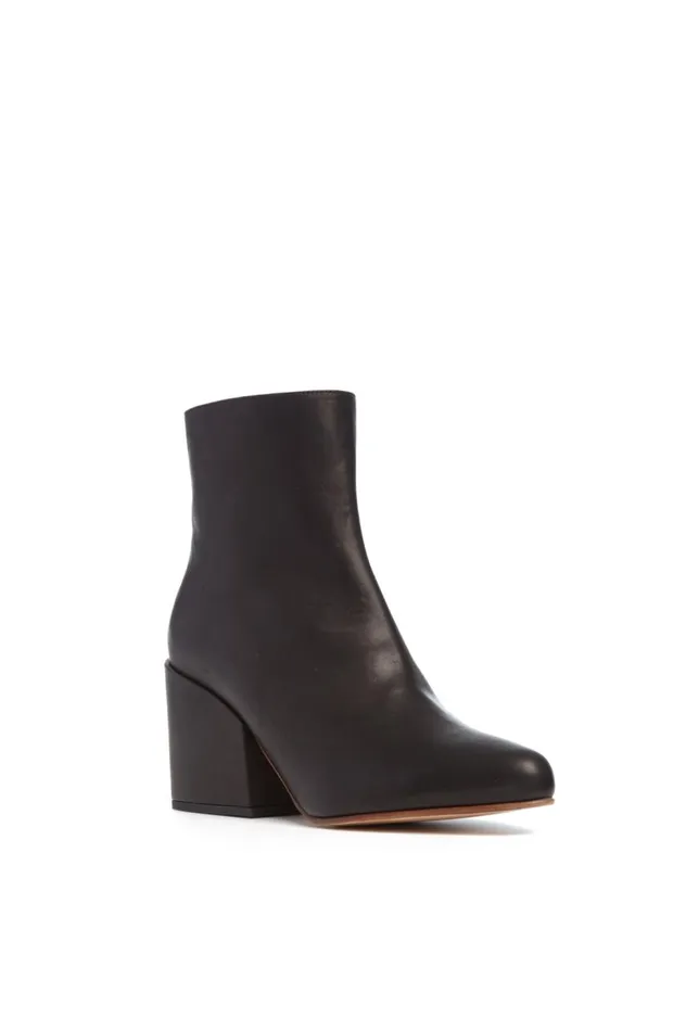 Women Boots Gabriela Hearst Tito Block Heel Boot In Black Leather