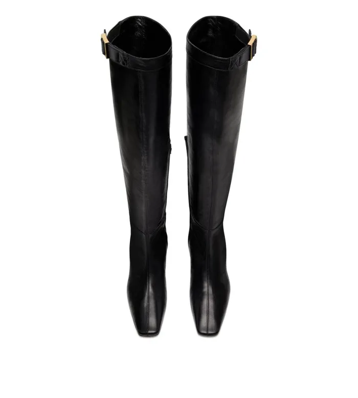 Women Boots Tom Ford Leather Over The Knee Boot Black Women Boots Tom Ford Leather Over The Knee Boot Black