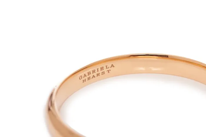 Women Bracelets Gabriela Hearst Vitreous Green Enamel and 18K Gold Bangle