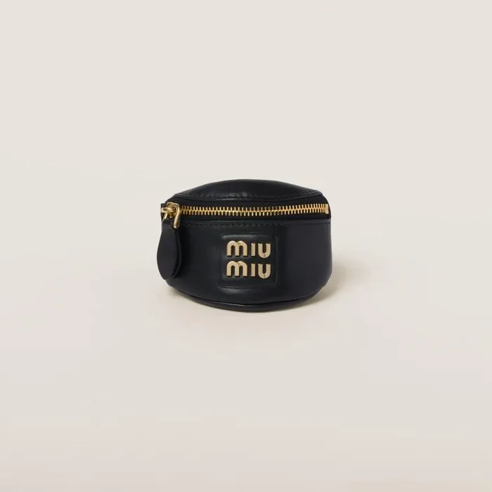 Women Bracelets Miu Miu Bracelet With Leather Minipouch Black