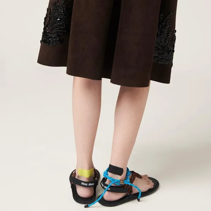 Women Bracelets Miu Miu Cord And Nylon Bracelet Light Blue Women Bracelets Miu Miu Cord And Nylon Bracelet Light Blue
