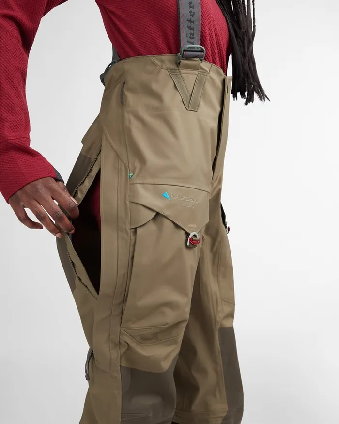 Women Brage 20 Salopette Waterproof Shell Pants Ocean Green Klttermusen Waterproof Pants