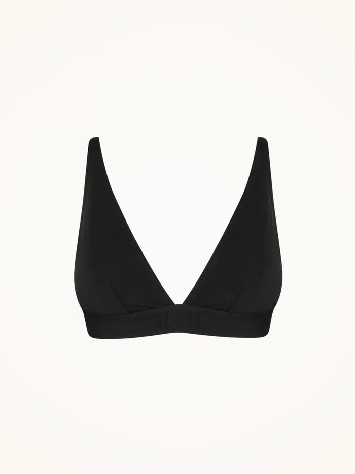 Women Bras Wolford Beauty Cotton Triangle Bra Black
