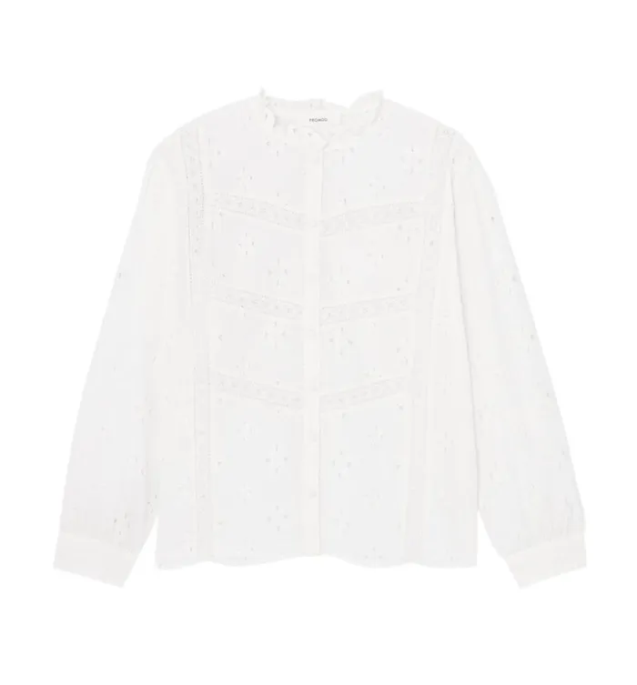 Women Broderie Anglaise Shirt 8211 Ecru Promod Shirts And Tunics Women Broderie Anglaise Shirt 8211 Ecru Promod Shirts And Tunics
