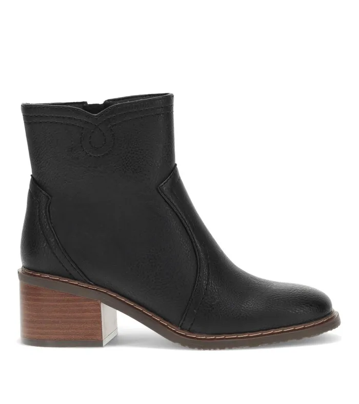 Women Calloway Block Heel Bootie Black Baretraps Booties