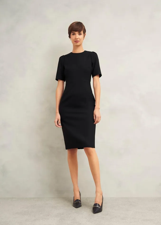 Women Casey Dress With Wool Black Hobbs Dresses and Jumpsuits