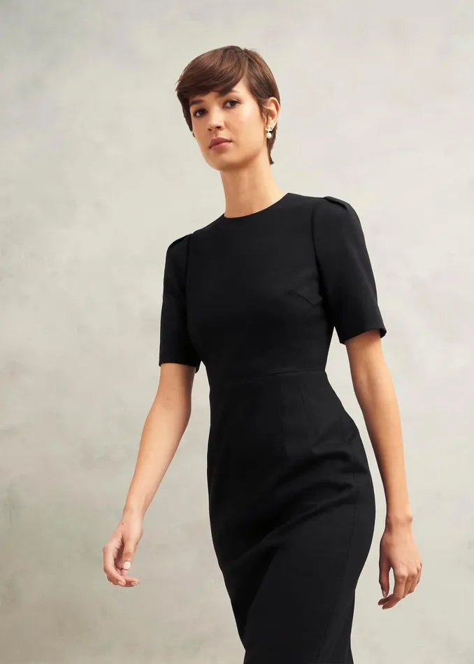 Women Casey Dress With Wool Black Hobbs Dresses and Jumpsuits