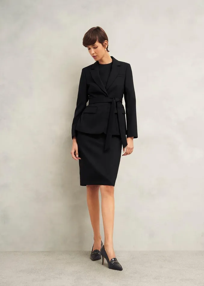 Women Casey Dress With Wool Black Hobbs Dresses and Jumpsuits