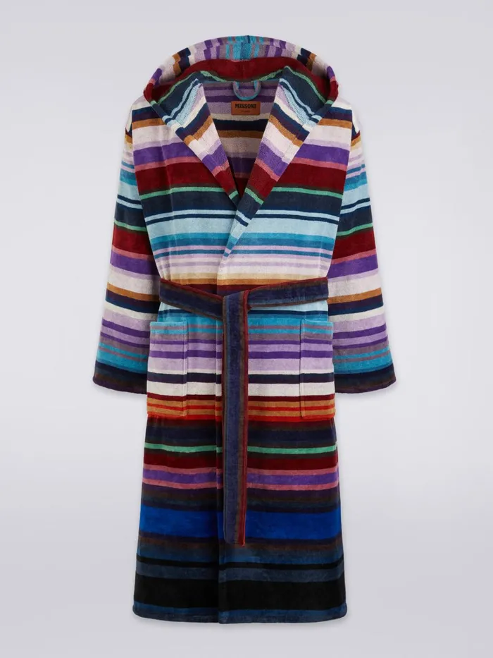 Women Cesar Hooded Bathrobe Blue Missoni Bathrobes Women Cesar Hooded Bathrobe Blue Missoni Bathrobes