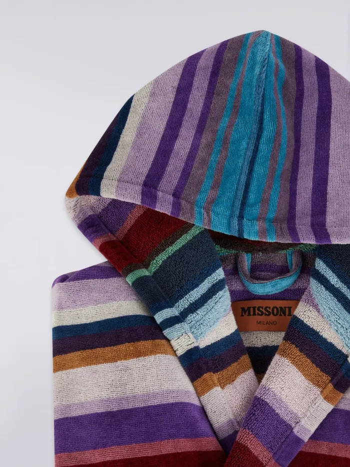 Women Cesar Hooded Bathrobe Blue Missoni Bathrobes Women Cesar Hooded Bathrobe Blue Missoni Bathrobes