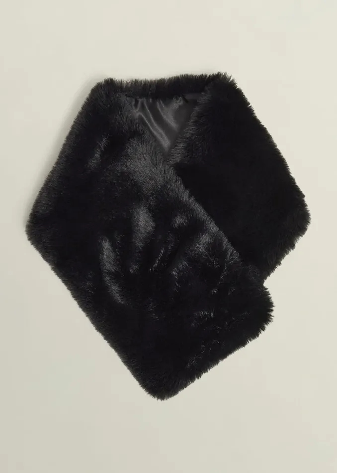 Women Christie Fur Scarf Black Hobbs Scarves