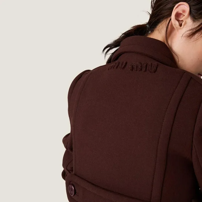 Women Coats And Jackets Miu Miu Doublebreasted Natt Jacket Cocoa Brown Women Coats And Jackets Miu Miu Doublebreasted Natt Jacket Cocoa Brown