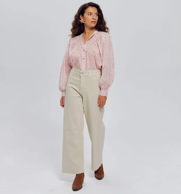 Women Cotton Blend Patterned Shirt 8211 Pink Print Promod Shirts And Tunics Women Cotton Blend Patterned Shirt 8211 Pink Print Promod Shirts And Tunics