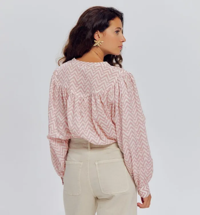 Women Cotton Blend Patterned Shirt 8211 Pink Print Promod Shirts And Tunics Women Cotton Blend Patterned Shirt 8211 Pink Print Promod Shirts And Tunics