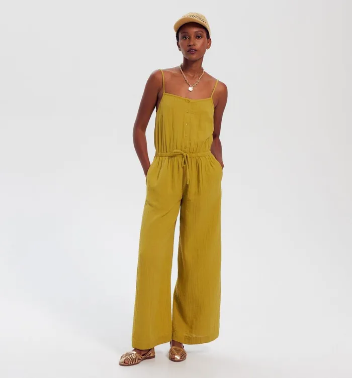 Women Cotton Gauze Jumpsuit 8211 Anise Green Promod Jumpsuits And Playsuits Women Cotton Gauze Jumpsuit 8211 Anise Green Promod Jumpsuits And Playsuits