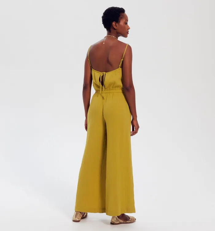 Women Cotton Gauze Jumpsuit 8211 Anise Green Promod Jumpsuits And Playsuits Women Cotton Gauze Jumpsuit 8211 Anise Green Promod Jumpsuits And Playsuits