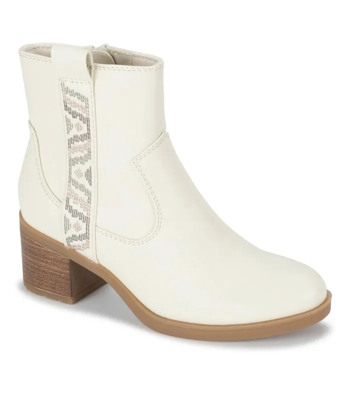 Women Covina Block Heel Bootie Cream Baretraps Booties