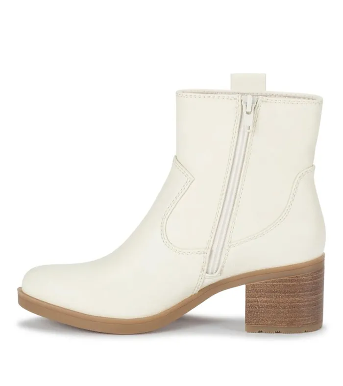 Women Covina Block Heel Bootie Cream Baretraps Booties