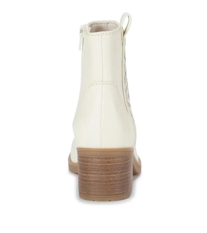 Women Covina Block Heel Bootie Cream Baretraps Booties