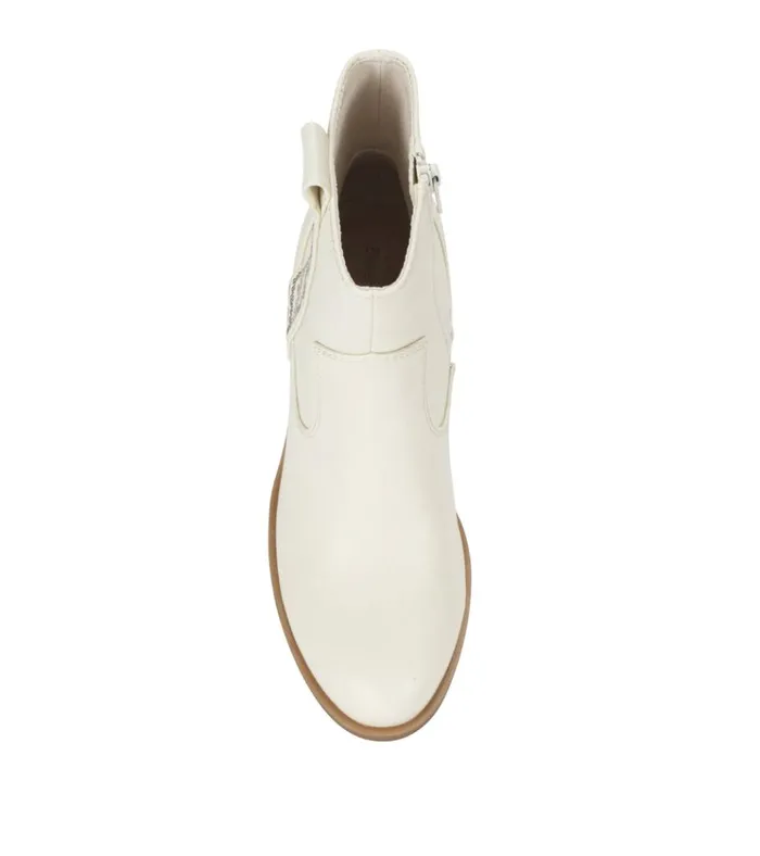 Women Covina Block Heel Bootie Cream Baretraps Booties