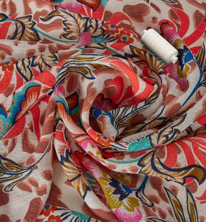 Women Crepon Polyester Fabric Cut 8211 Multicolour Print Promod Fabric Cuts And Patterns Women Crepon Polyester Fabric Cut 8211 Multicolour Print Promod Fabric Cuts And Patterns