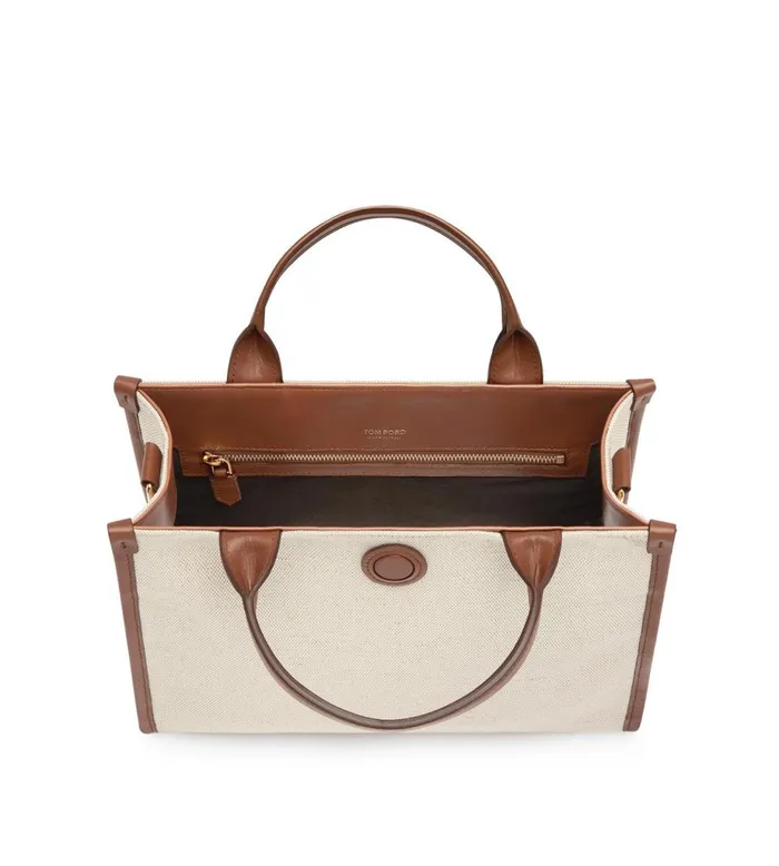 Women Cross Body Bags Tom Ford Canvas And Leather Tara Medium Top Handle Rope Tan Women Cross Body Bags Tom Ford Canvas And Leather Tara Medium Top Handle Rope Tan