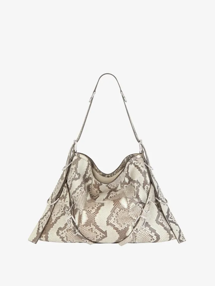 Women Crossbody Bags Givenchy Medium Voyou Bag In Python Greynatural