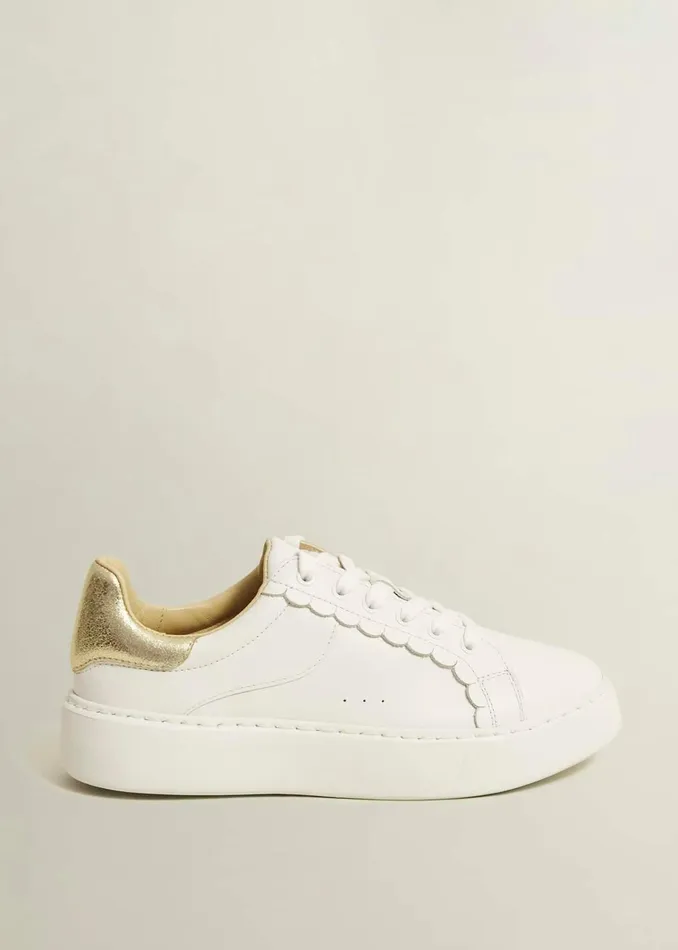 Women Dannie Leather Trainers White Hobbs Trainers