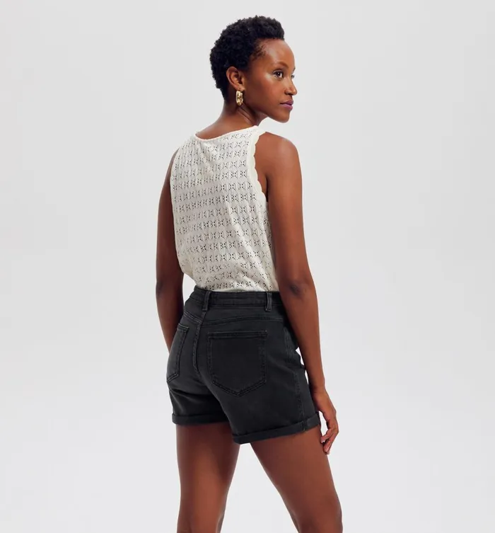 Women Denim Shorts 8211 Grey Denim Promod Shorts Women Denim Shorts 8211 Grey Denim Promod Shorts