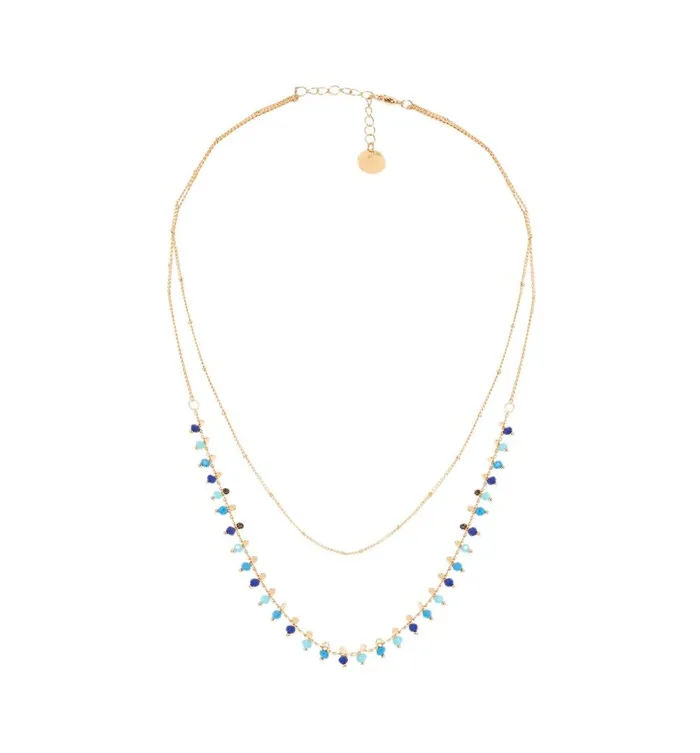 Women DoubleStrand Short Necklace 8211 Gold Promod Jewellery