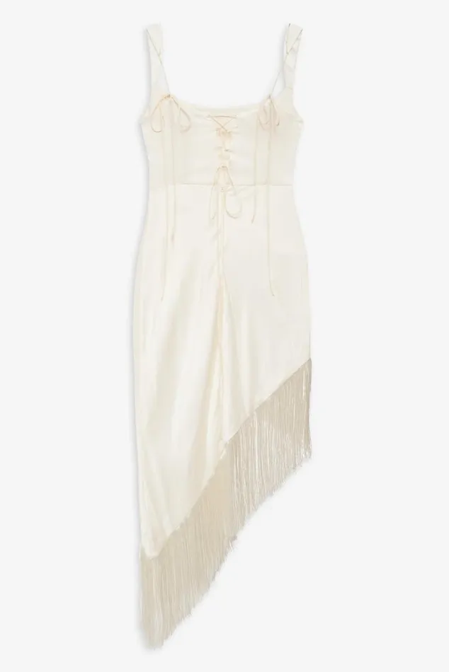 Women Dresses For Love and Lemons Anisa Fringe Midi Dress Ivory Women Dresses For Love and Lemons Anisa Fringe Midi Dress Ivory