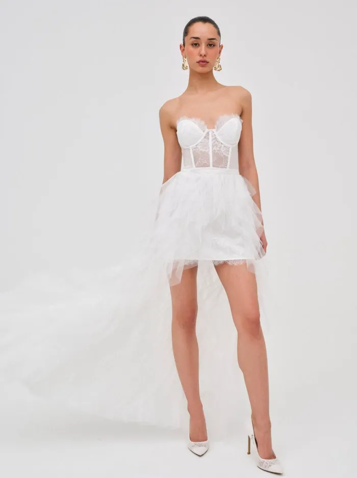 Women Dresses For Love and Lemons Bustier Gown White