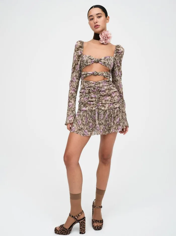 Women Dresses For Love and Lemons Camden Mini Dress Purple Women Dresses For Love and Lemons Camden Mini Dress Purple