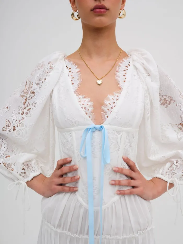 Women Dresses For Love and Lemons Ellis Mini Dress White Women Dresses For Love and Lemons Ellis Mini Dress White