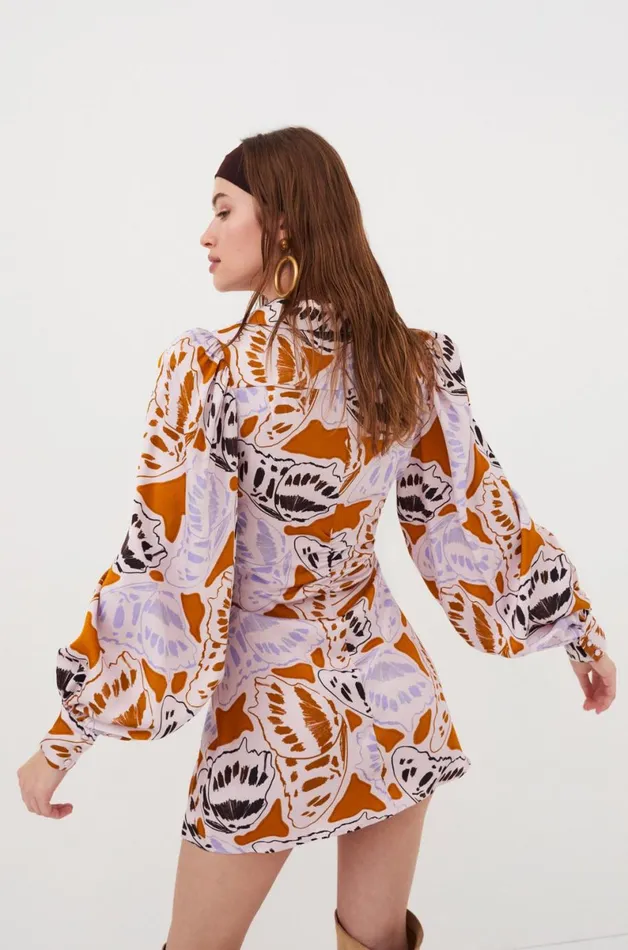 Women Dresses For Love and Lemons Esmeralda Mini Dress Orange Women Dresses For Love and Lemons Esmeralda Mini Dress Orange