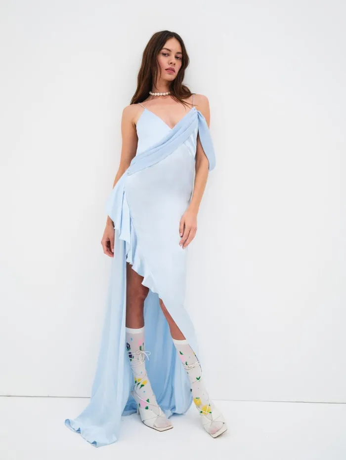 Women Dresses For Love and Lemons James Maxi Dress Blue Women Dresses For Love and Lemons James Maxi Dress Blue