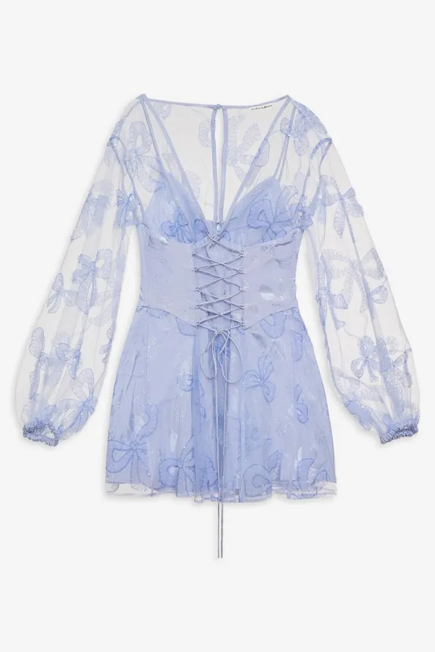 Women Dresses For Love and Lemons Presley Mini Dress Blue Women Dresses For Love and Lemons Presley Mini Dress Blue