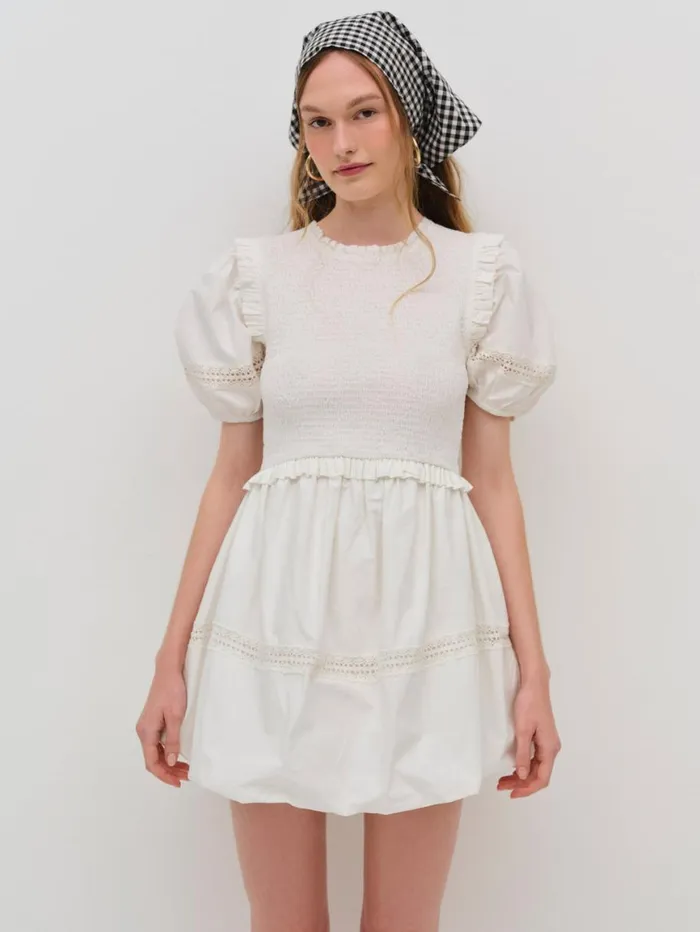Women Dresses For Love and Lemons Sandy Mini Dress White