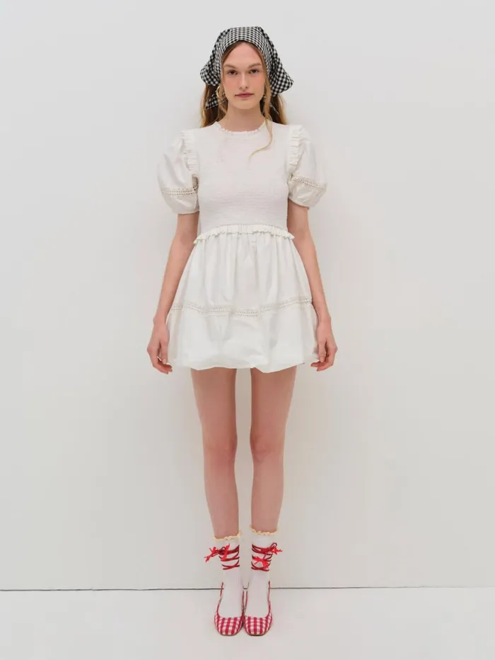 Women Dresses For Love and Lemons Sandy Mini Dress White Women Dresses For Love and Lemons Sandy Mini Dress White