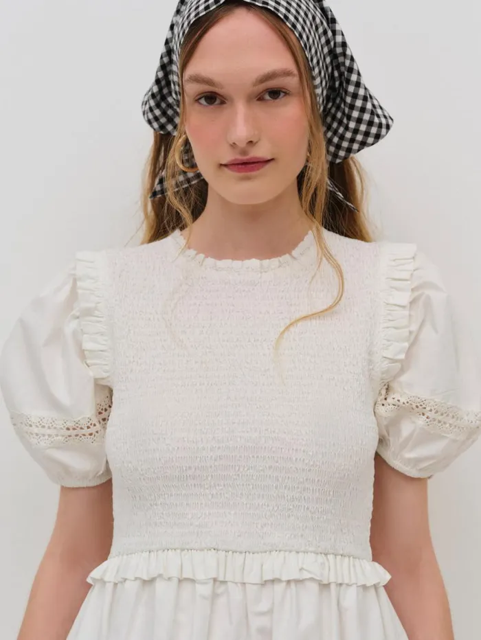 Women Dresses For Love and Lemons Sandy Mini Dress White Women Dresses For Love and Lemons Sandy Mini Dress White
