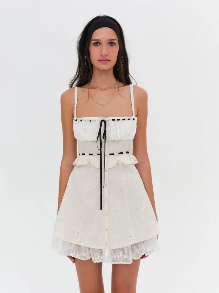 Women Dresses For Love and Lemons Sora Mini Dress White