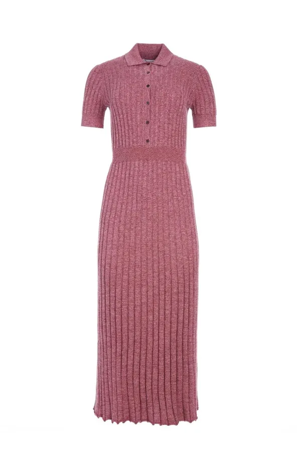 Women Dresses Gabriela Hearst Avant Knit Dress In Blush Multi Cashmere Silk