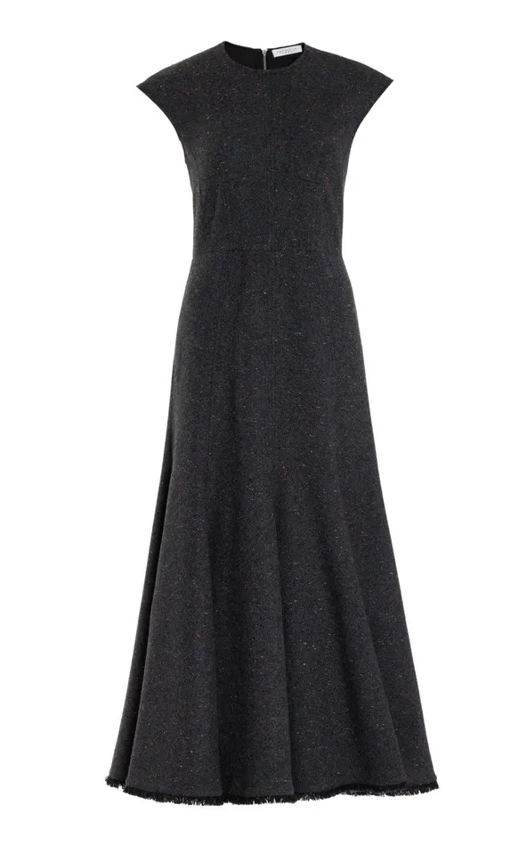 Women Dresses Gabriela Hearst Crowther Dress In State Multi Cashmere Virgin Wool